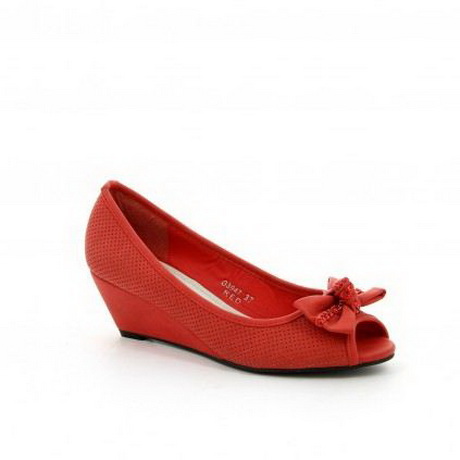 chaussures femme rouge en cuir