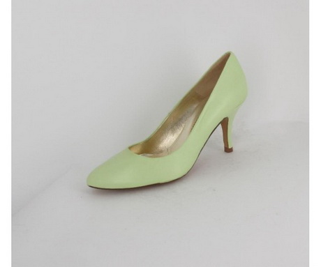 Chaussure de Femmes Escarpin en Cuir de couleur Vert Anis avec son ...