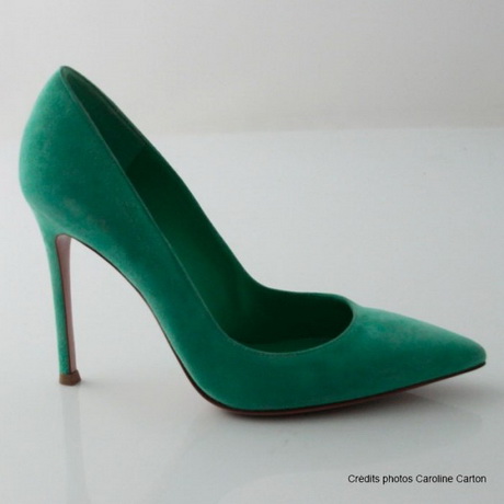 escarpins vert sapin