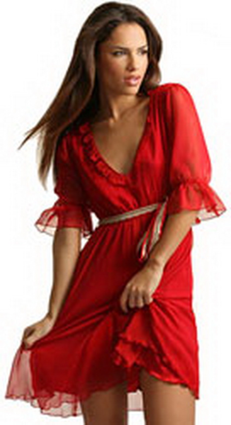Femme robe rouge