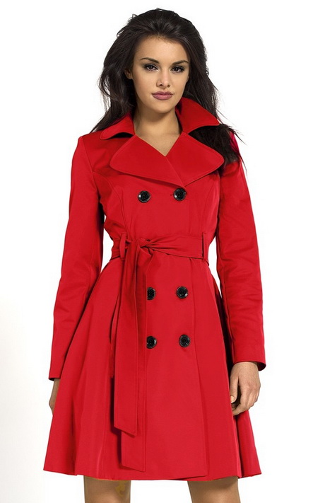 Manteau rouge femme