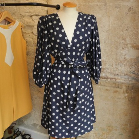 Robe à pois vintage