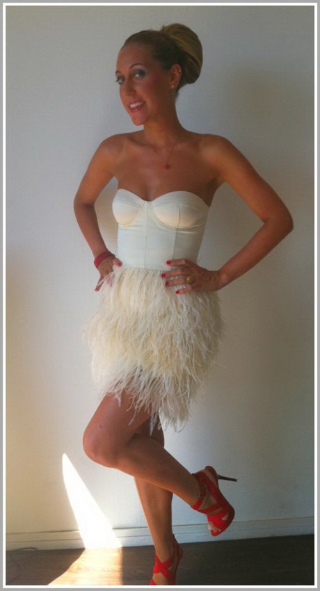 Robe avec plume