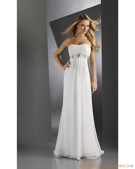 Robe blanche bustier longue