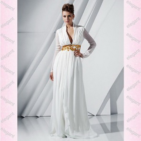 Robe blanche manche longue