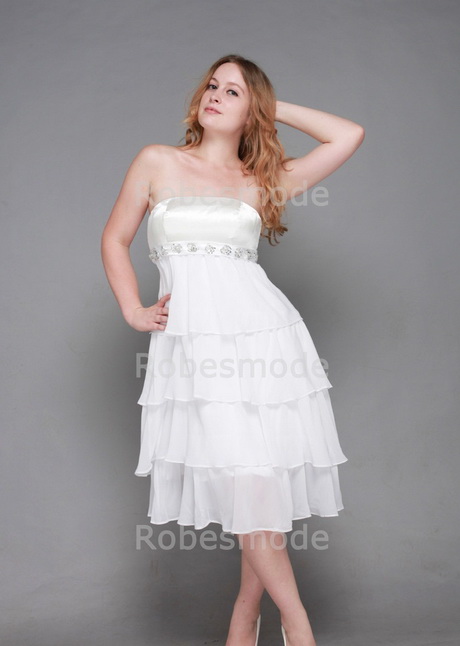 Robe blanche mousseline