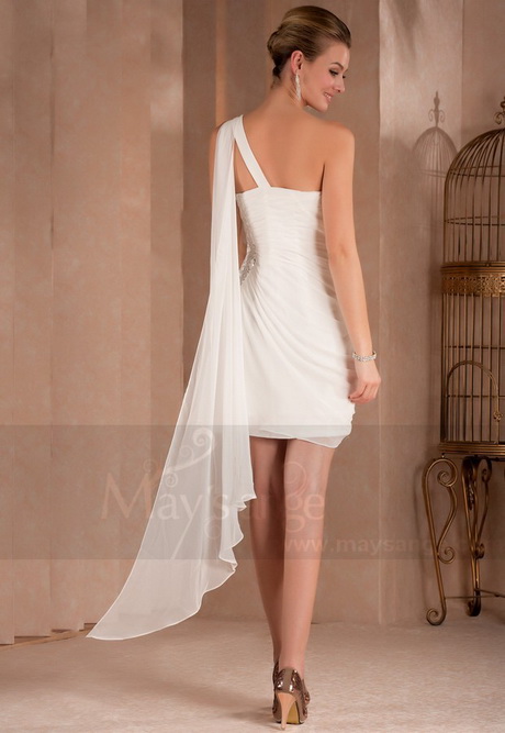 Robe blanche soirée courte