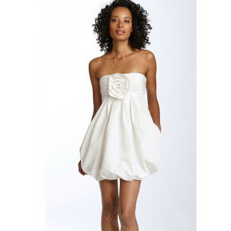 Robe bustier blanche courte