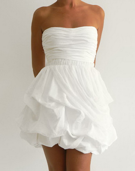 Robe bustier blanche courte