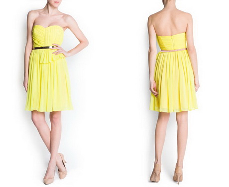 Robe bustier jaune