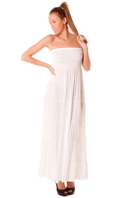 Robe bustier longue blanche