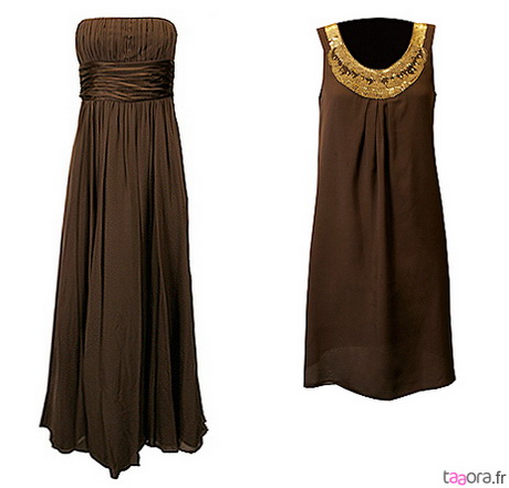 Robe bustier marron