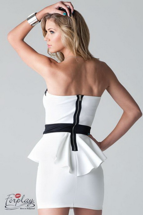 Robe bustier noir et blanche