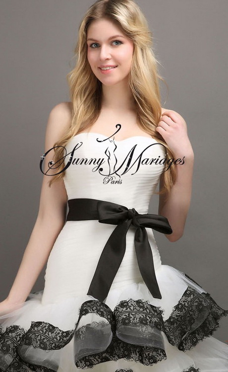 Robe bustier noir et blanche