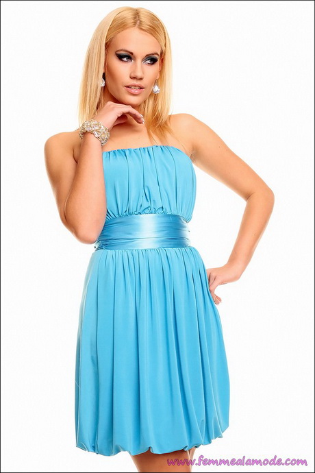 Robe bustier turquoise