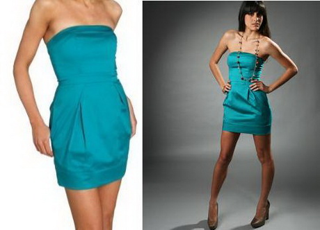 Robe bustier turquoise