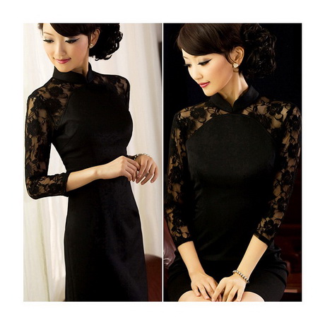 Robe chinoise noire