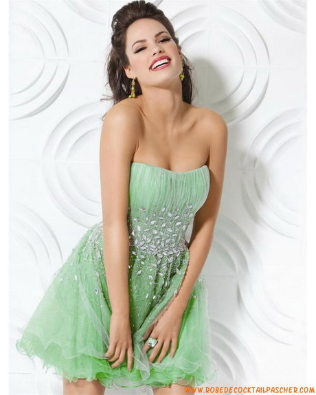 Robe cocktail verte