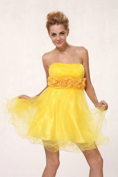 Robe de bal jaune