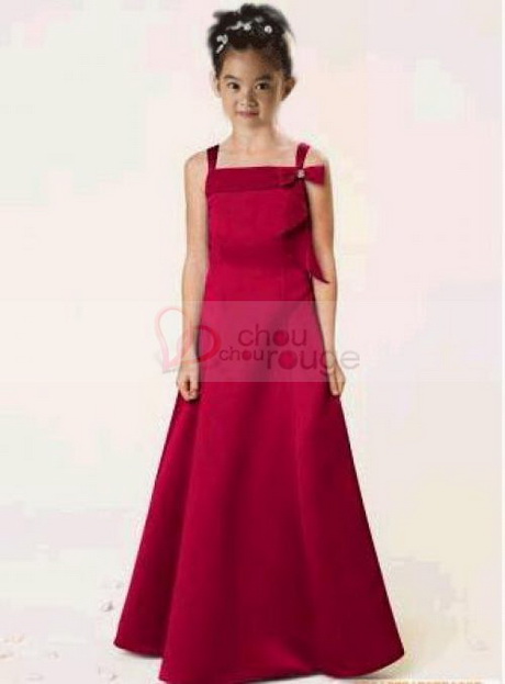 Robe de ceremonie fille rouge