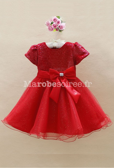 Robe de ceremonie fille rouge