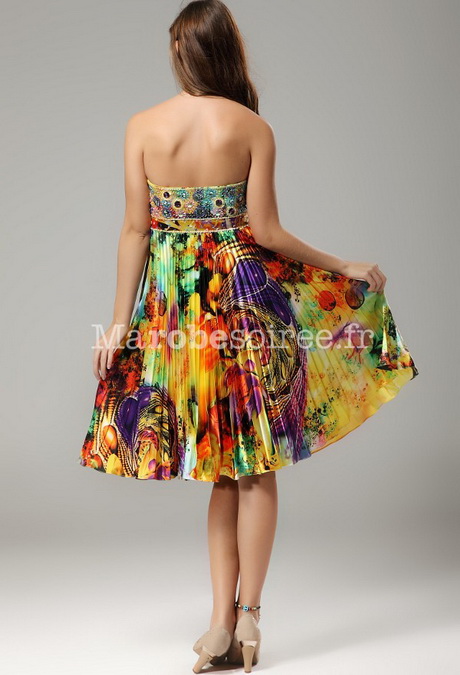 Robe de cocktail colorée