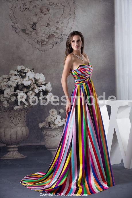 Robe de cocktail colorée