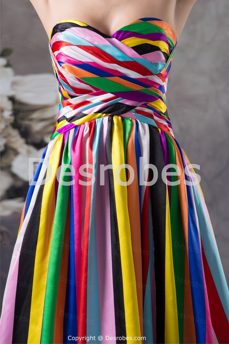 Robe de cocktail colorée