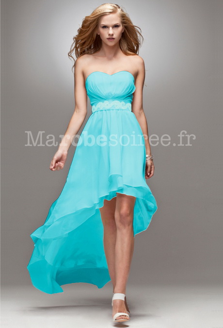 Robe de cocktail turquoise