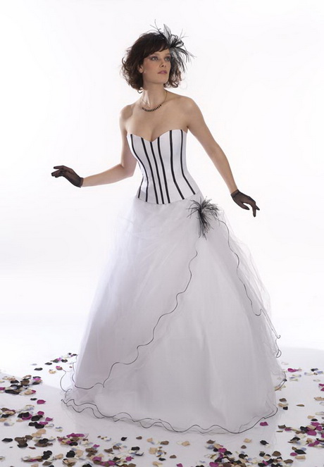 Robe de mariage noir et blanc