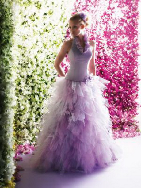 Robe de mariée colorée