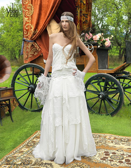 Robe de mariée hippie chic