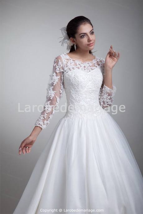 Robe de mariée manche