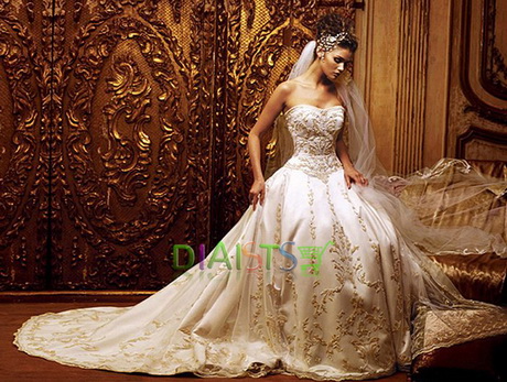 Robe de mariée or