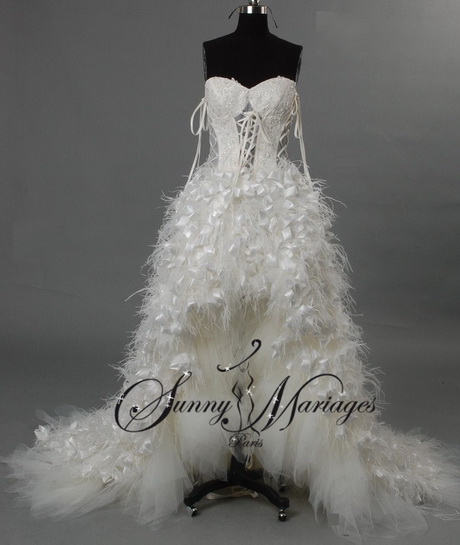 Robe de mariée plume