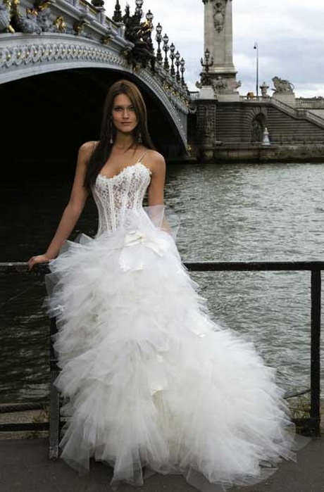 Robe de mariee plume