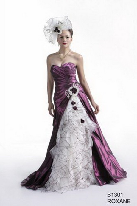 Robe de mariee violette