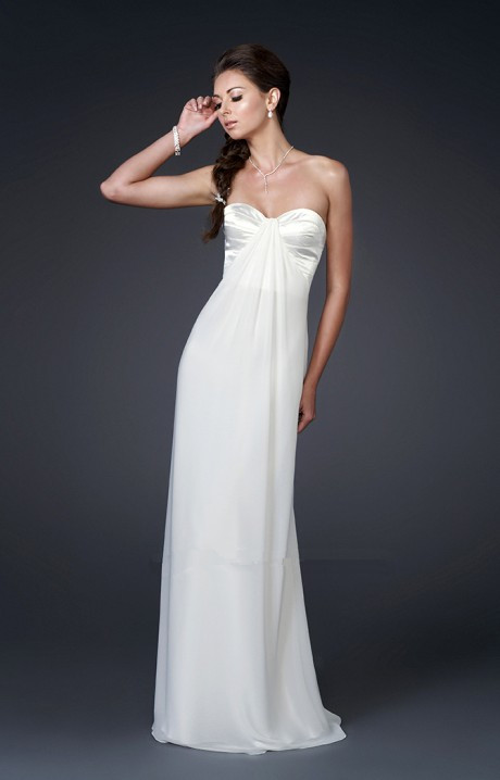 Robe de soirée blanche longue