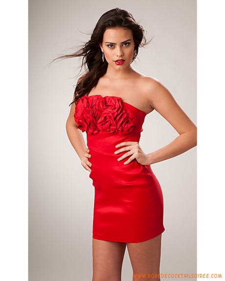 Robe de soirée courte rouge