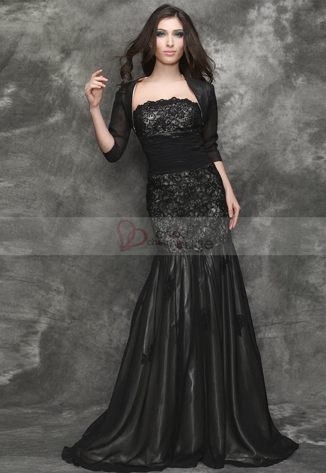 Robe de soirée dentelle noire