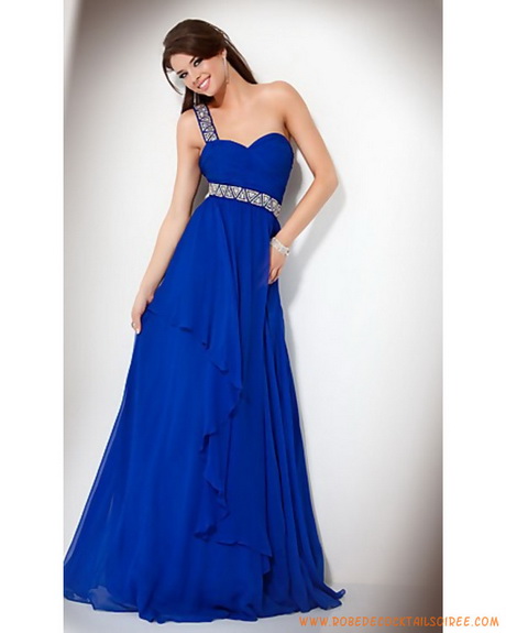 Robe de soirée longue bleu