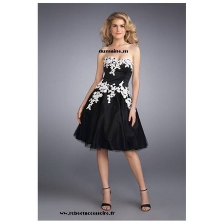 Robe de soirée noir et blanche