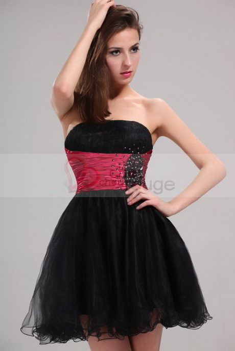 Robe de soirée noire bustier