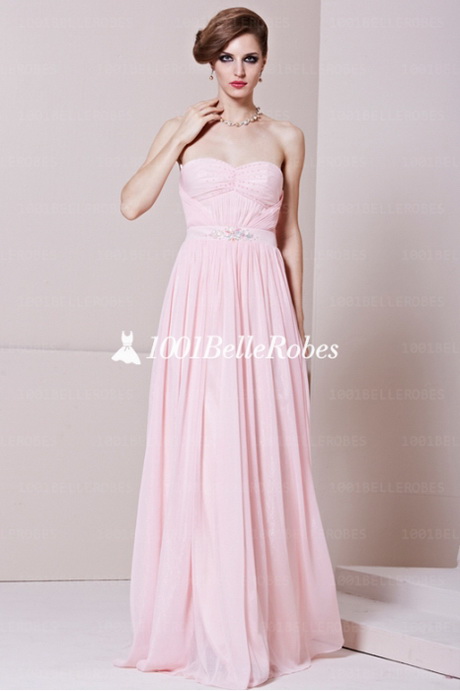 Robe de soirée rose pale