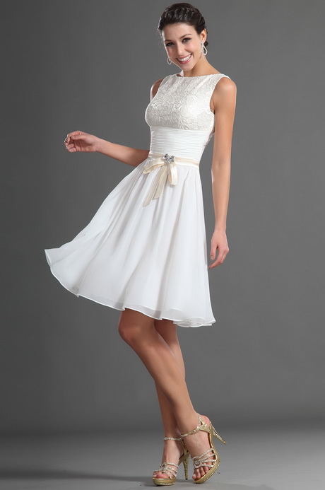 Robe de soiree blanche courte