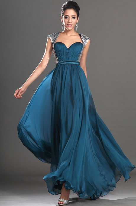 Robe de soiree bleu