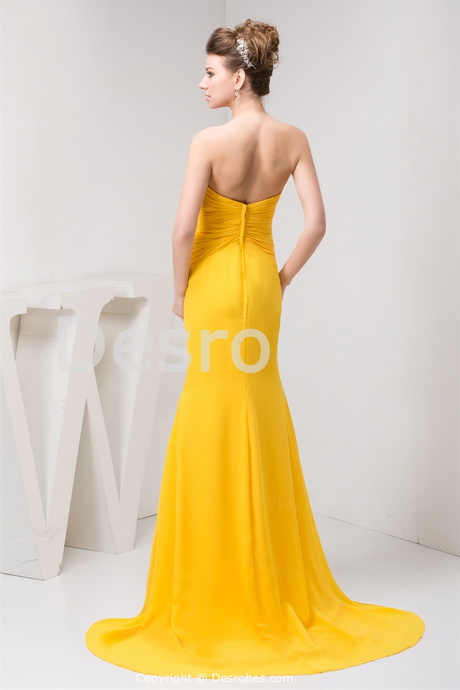 Robe de soiree jaune