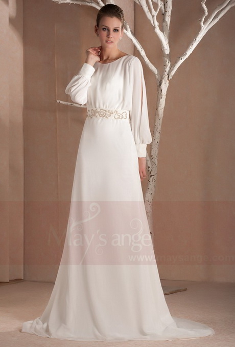 Robe de soiree manches longues