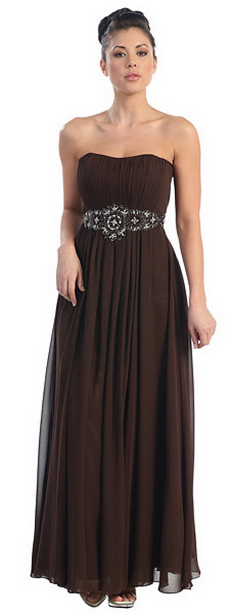 Robe de soiree marron