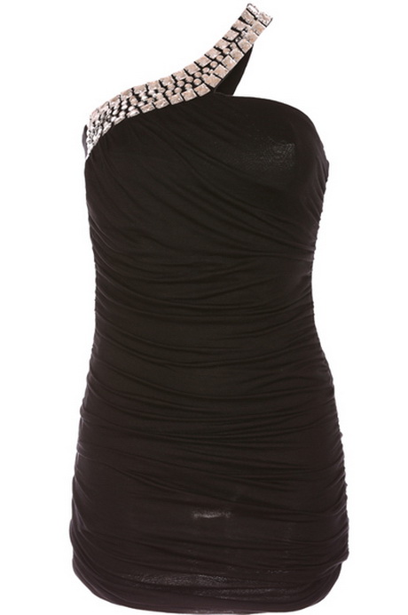 Robe de soiree noire avec strass